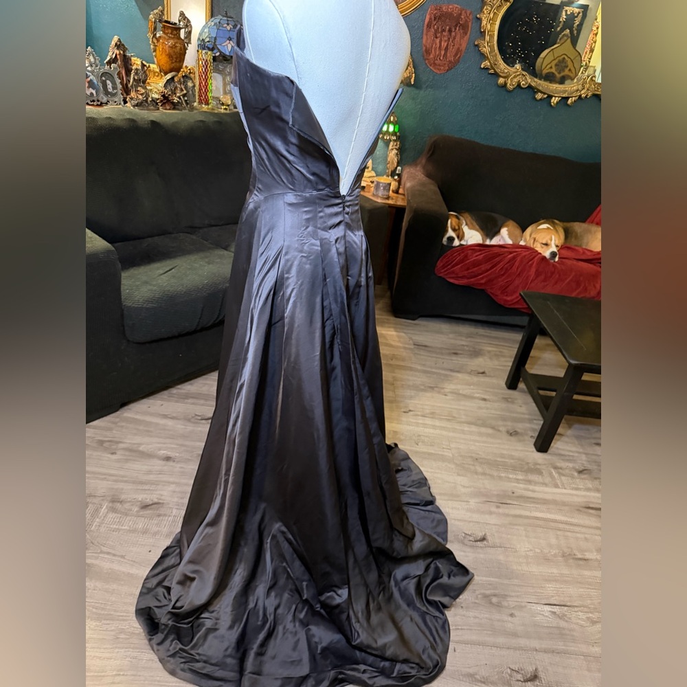 Richard Tyler Strapless Black Couture Gown - Picture 7 of 17
